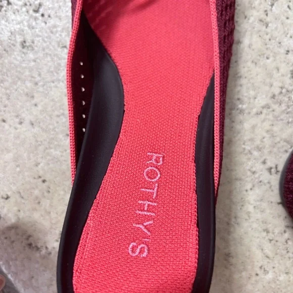Rothy's The Ballet Flat Bow Berry Mesh Size 8 NWOB - Picture 6 of 8